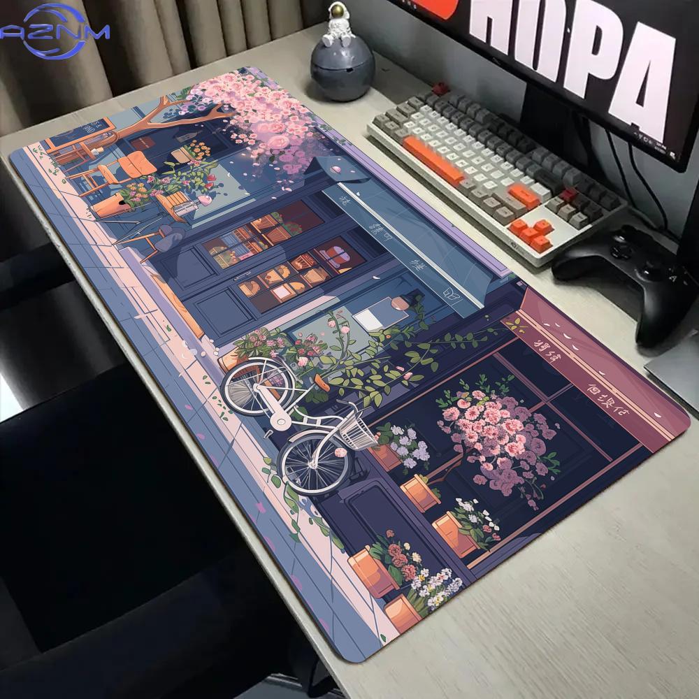 Gaming Accessories Shop - Romantische Dessertwinkel Grote Muismat Bureaumat met