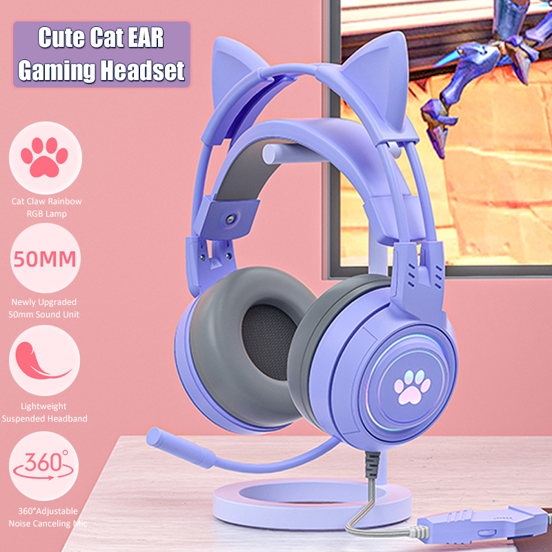 Gaming Accessories For Kids - Schattige Cat Ear Gaming Koptelefoon Met