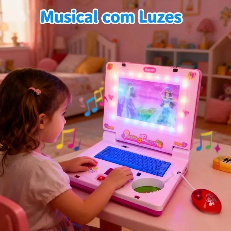 Gaming Accessories For Kids - Mini-notebook Muzikaal speelgoed Laptop Draagbare geïntegreerde