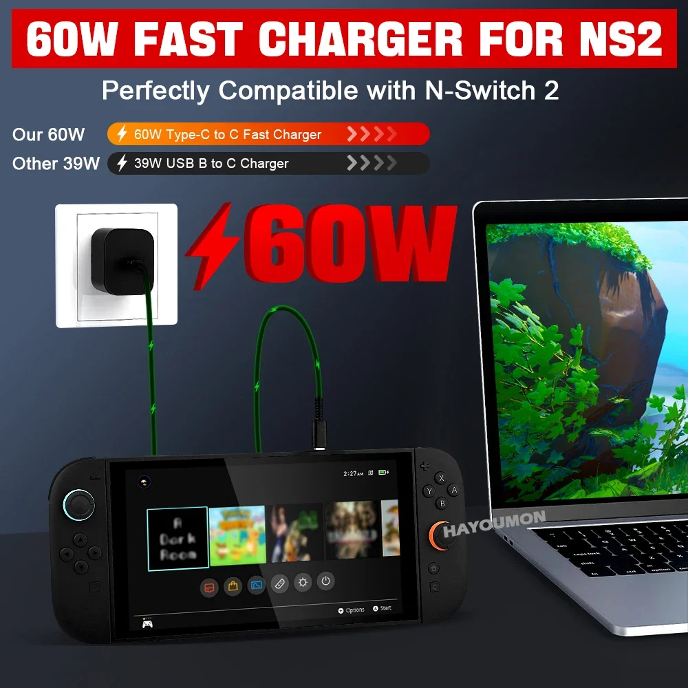 UK US EU 60W Type-C AC-adapter - Gaming Accessories Wall Mount recensie en prijs